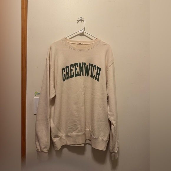 Brandy Melville Greenwich Sweatshirt Cream - Picture 3 of 3